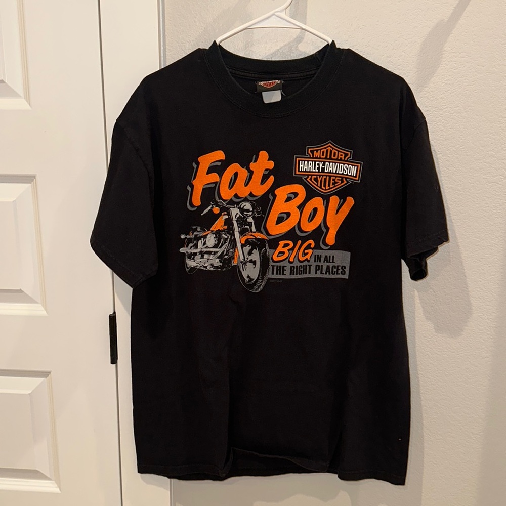 VGUC Harley Davidsons Mens Size L Large ZZZ Toad Large Screen Tee T-Shirt Top